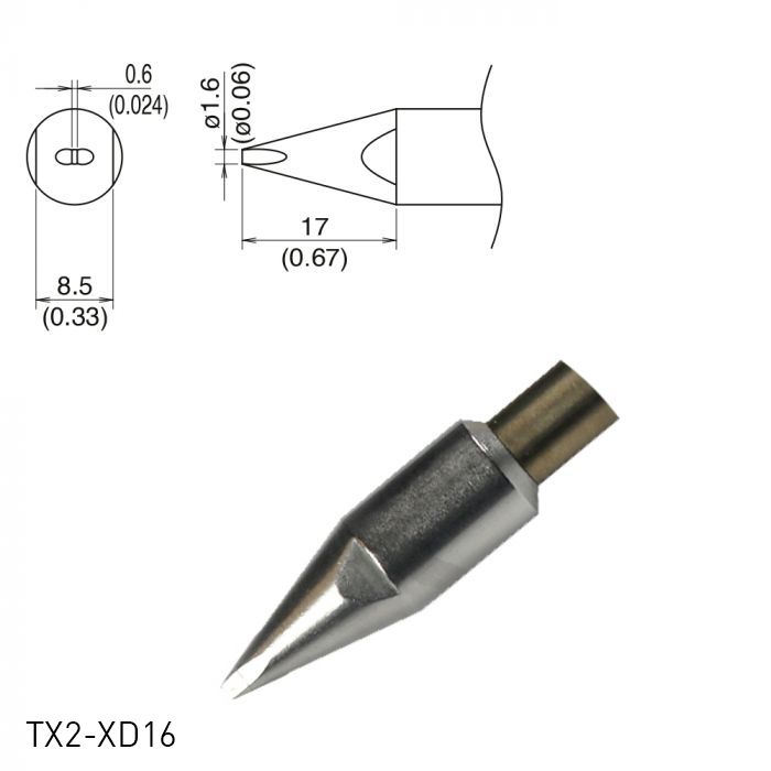 Hakko TX2 Series Soldering Tip TX2-XD16