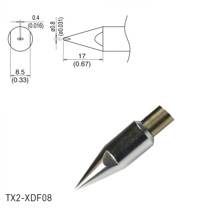 Hakko TX2 Series Soldering Tip TX2-XDF08