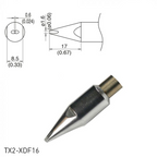 Hakko TX2 Series Soldering Tip TX2-XDF16