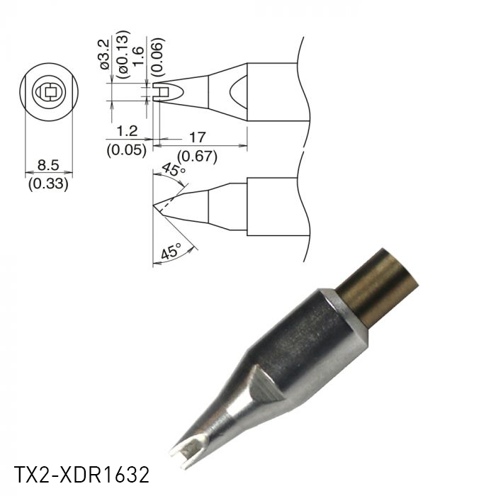Hakko TX2 Series Soldering Tip TX2-XDR1632