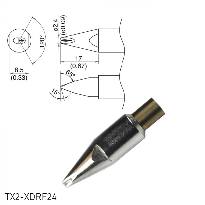 Hakko TX2 Series Soldering Tip TX2-XDRF24