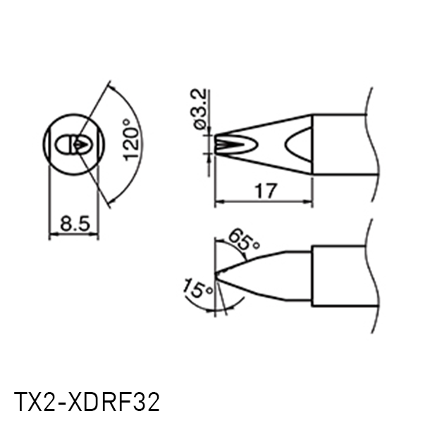 Hakko TX2 Series Soldering Tip TX2-XDRF32