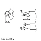 Hakko TX2 Series Soldering Tip TX2-XDRF4