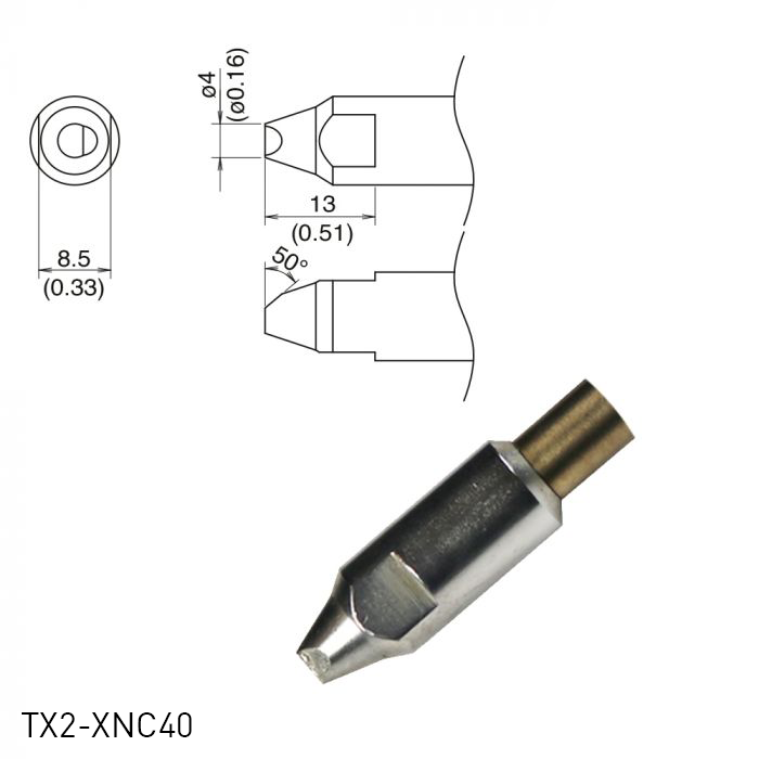 Hakko TX2 Series Soldering Tip TX2-XNC40