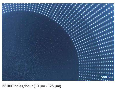 LPKF Microcut 6080 - 33,000 holes per hour (10 μm - 125 μm)