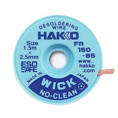 Hakko desoldering wire FR150-85 1.5m x 2.5mm. No-clean solder wick, desoldering braid made in Japan