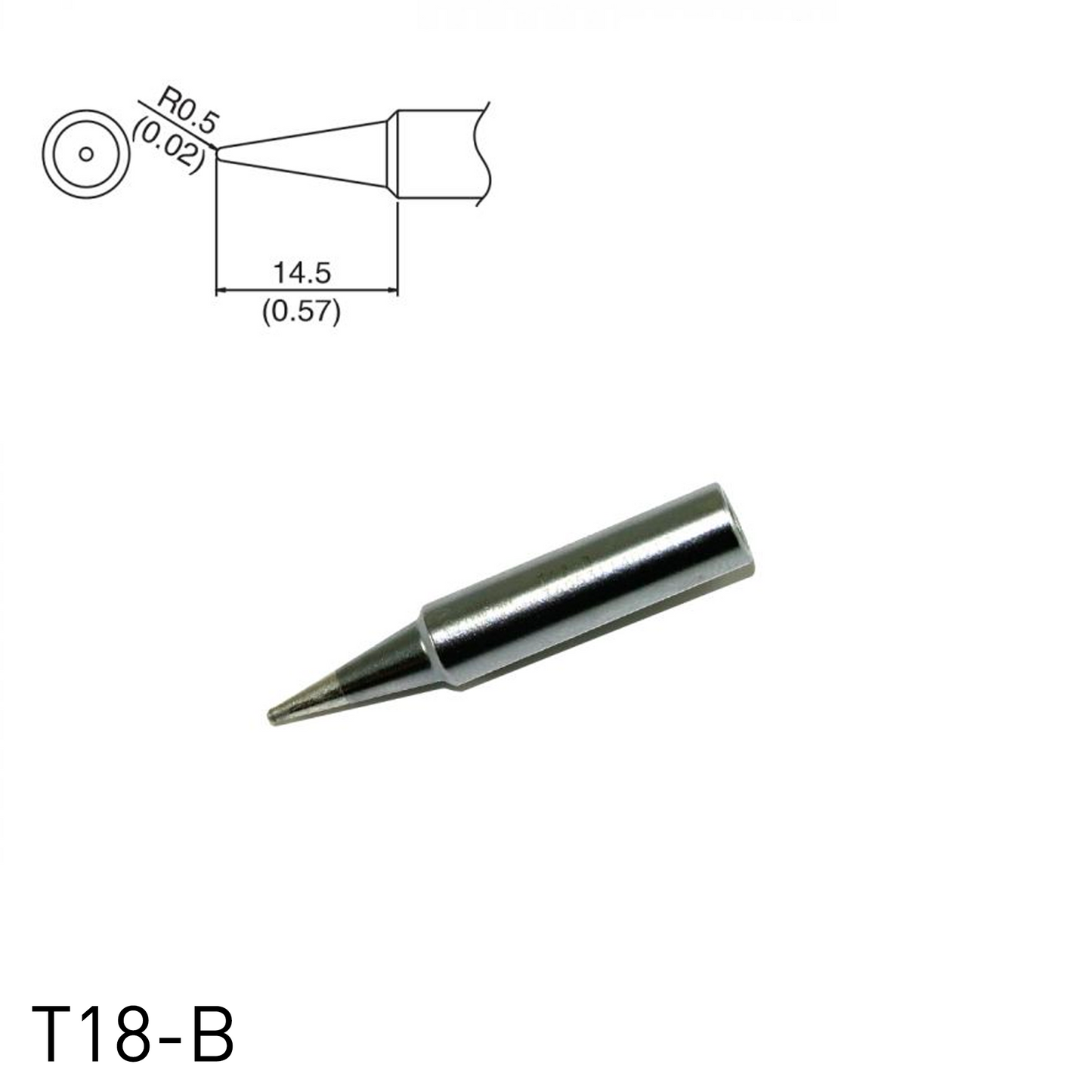 Hakko T18-B Shape-B Soldering Tip for soldering station FX888, FX888D, FX889, FR701, FR702, FX600 & soldering iron FX8801, FX600