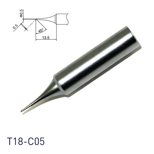 Hakko T18-C05 for soldering station FX888, FX888D, FX889, FR701, FR702, FX600 & soldering iron FX8801, FX600