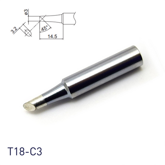 Hakko T18-C3 for soldering station FX888, FX888D, FX889, FR701, FR702, FX600 & soldering iron FX8801, FX600