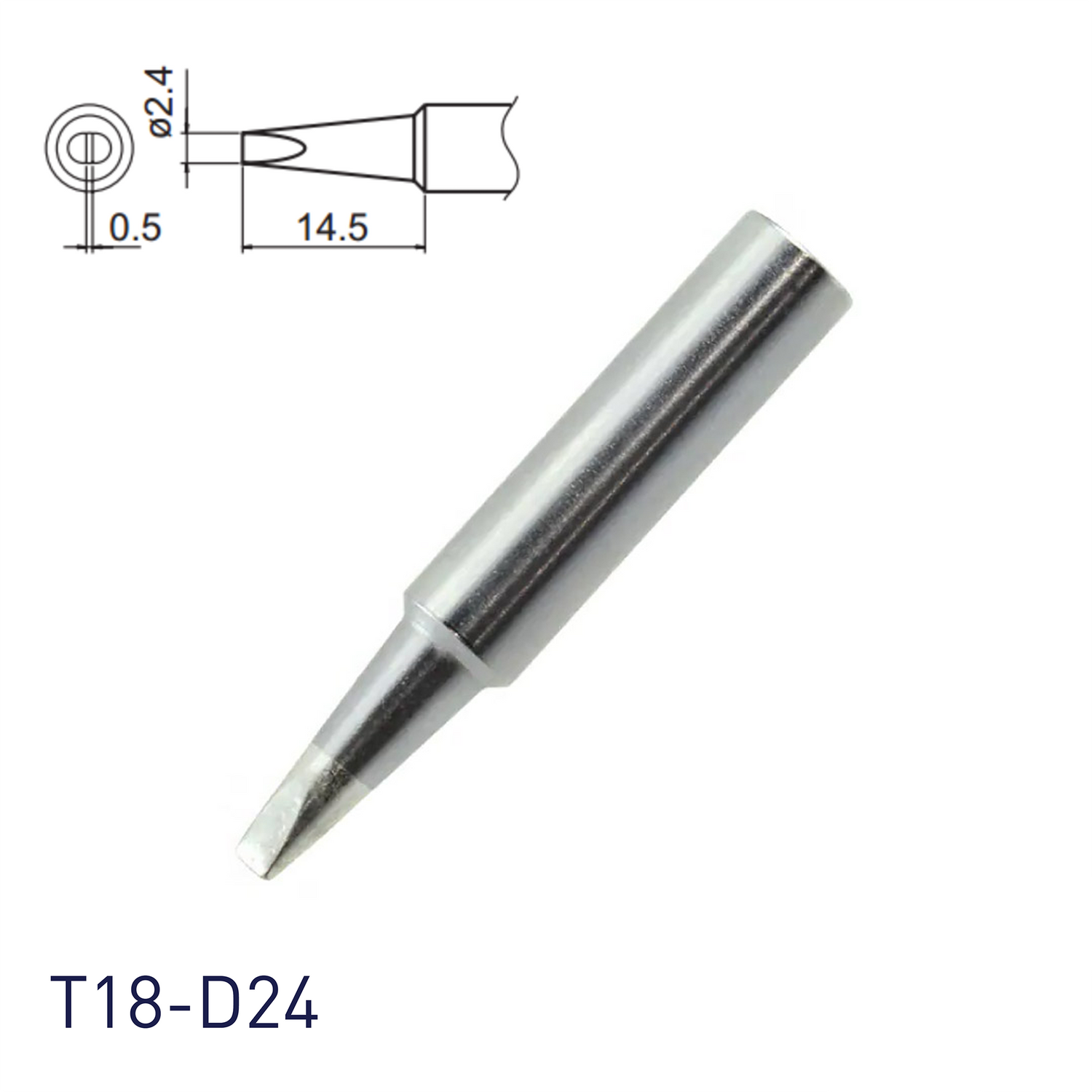 Hakko soldering iron tip T18-D24 for soldering station FX888, FX888D, FX889, FR701, FR702, FX600 & soldering iron FX8801, FX600