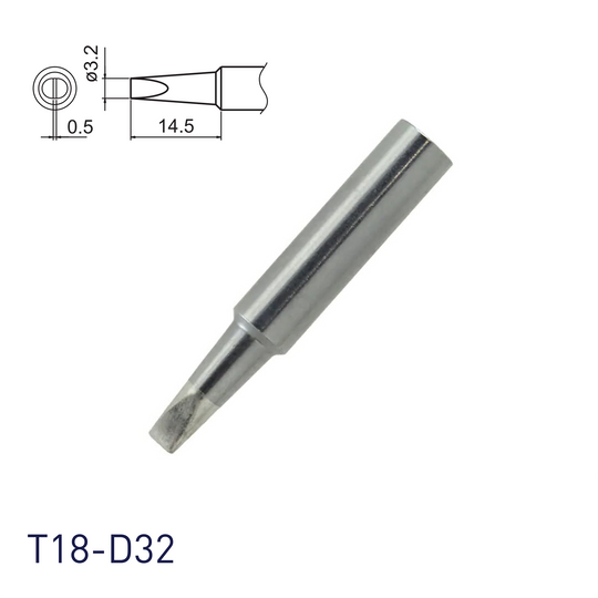 Hakko soldering iron tip T18-D32 for soldering station FX888, FX888D, FX889, FR701, FR702, FX600 & soldering iron FX8801, FX600