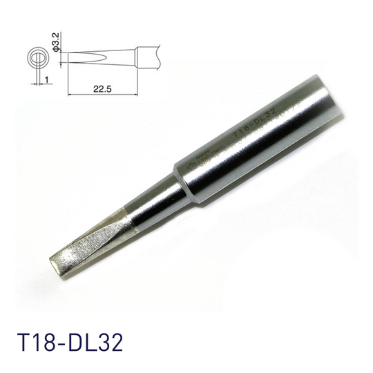 Hakko soldering iron tip T18-DL32 for soldering station FX888, FX888D, FX889, FR701, FR702, FX600 & soldering iron FX8801, FX600