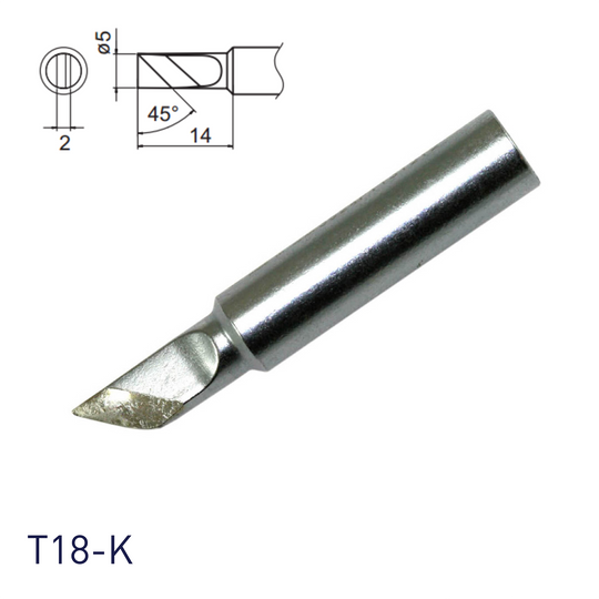 Hakko soldering iron tip T18-K for soldering station FX888, FX888D, FX889, FR701, FR702, FX600 & soldering iron FX8801, FX600